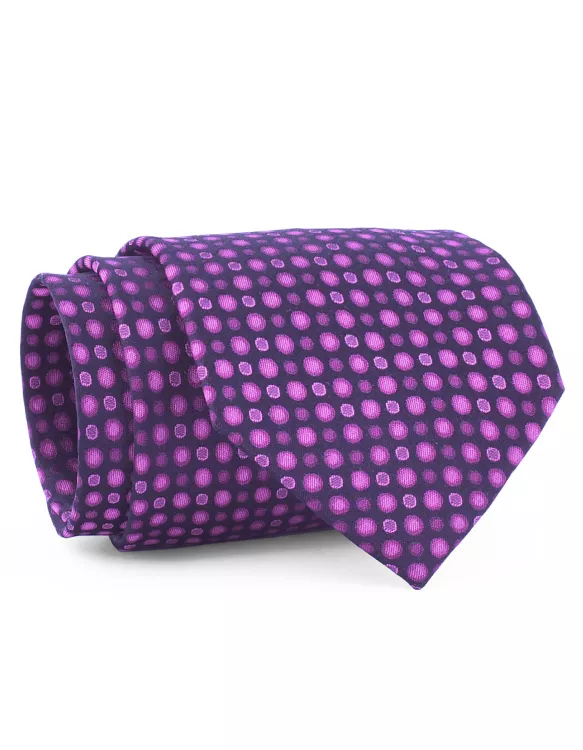 Black/Purple Geometric Tie