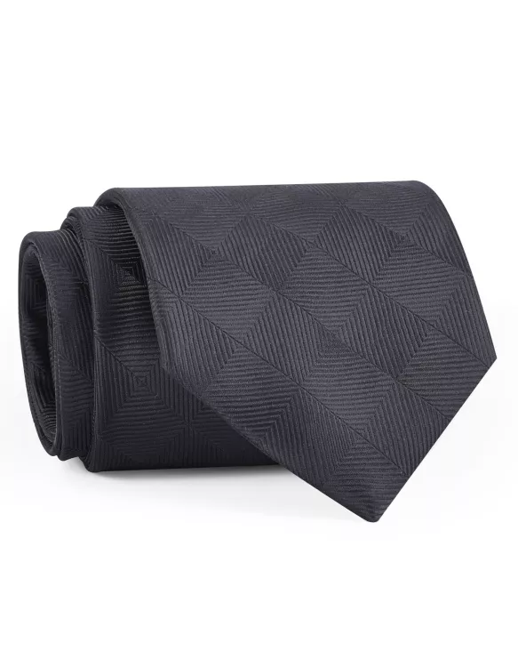 Black Geometric Tie