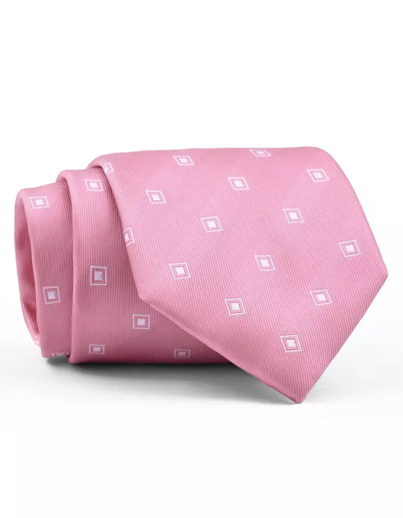 Pink Geometric Tie