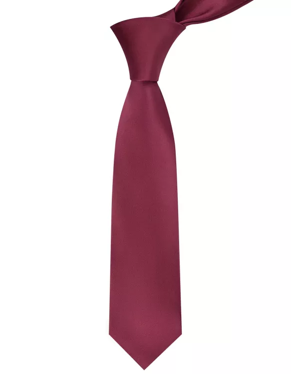 Burgundy Plain Tie