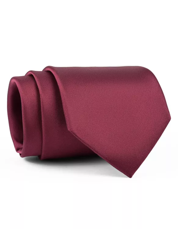 Burgundy Plain Tie