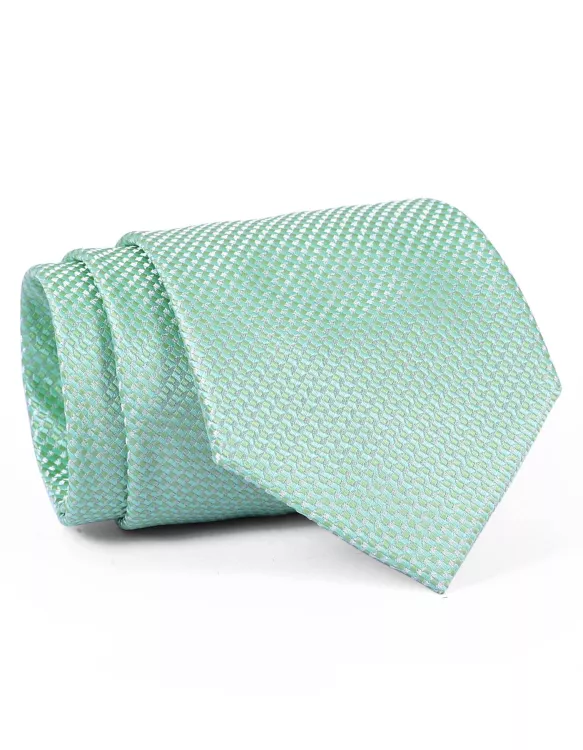 L Green Texture Tie