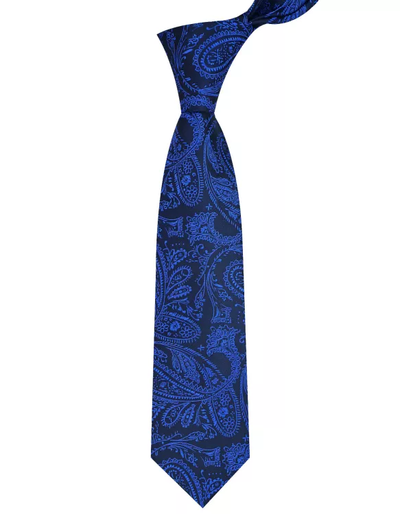 Navy/Blue Paisley Tie