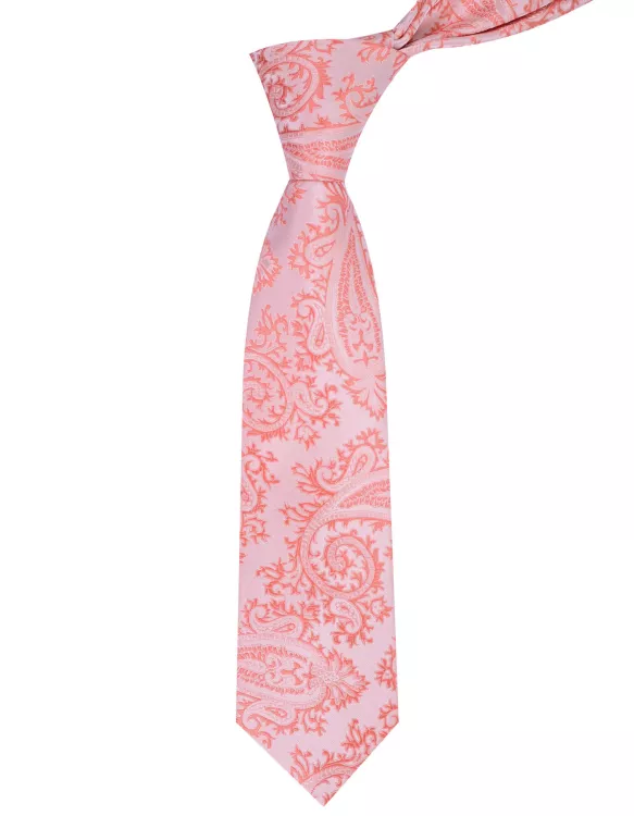 Peach Paisley Tie