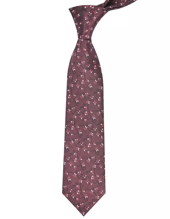 Brown Floral Tie