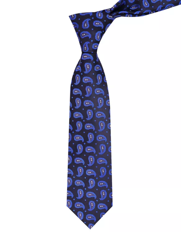 Black/Blue Paisley Tie