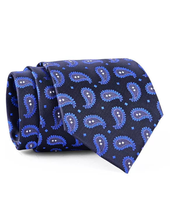Black/Blue Paisley Tie