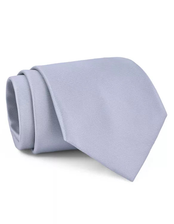 Silver Plain Tie