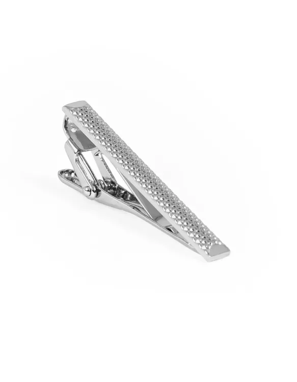 Silver Texture Tie Pin