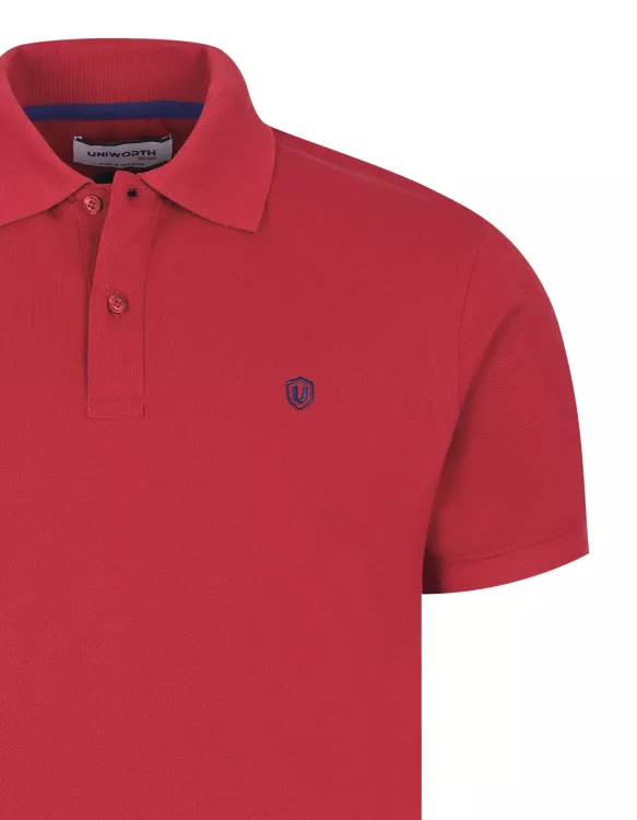 Red Plain Pique Polo Shirt