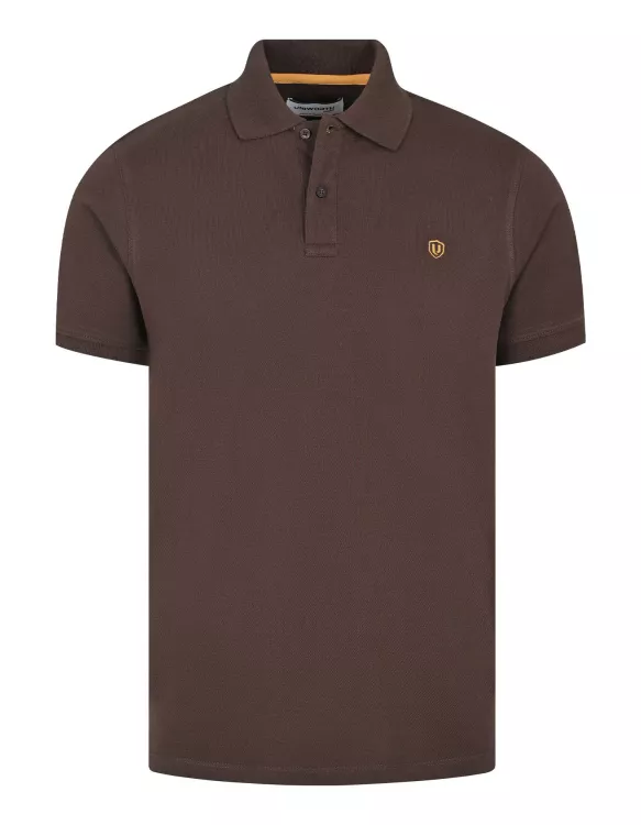 Brown Plain Pique Polo Shirt