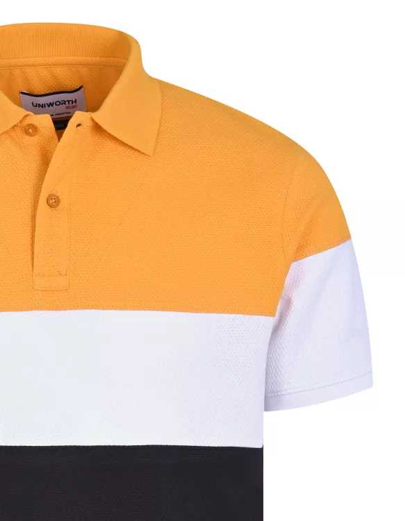 Apricot Color Block Polo Shirt