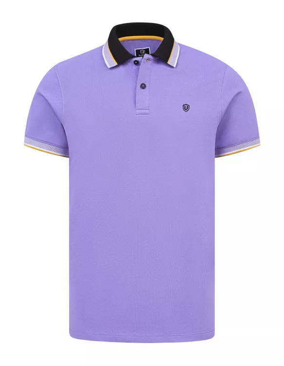 Lavender Plain Pique Polo Shirt