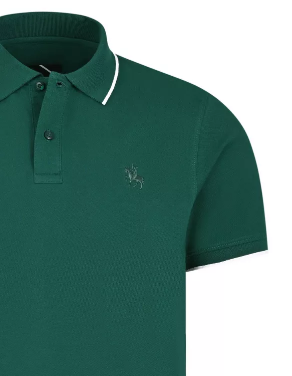 British Green Plain Pique Polo Shirt