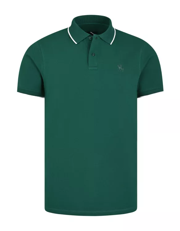 British Green Plain Pique Polo Shirt