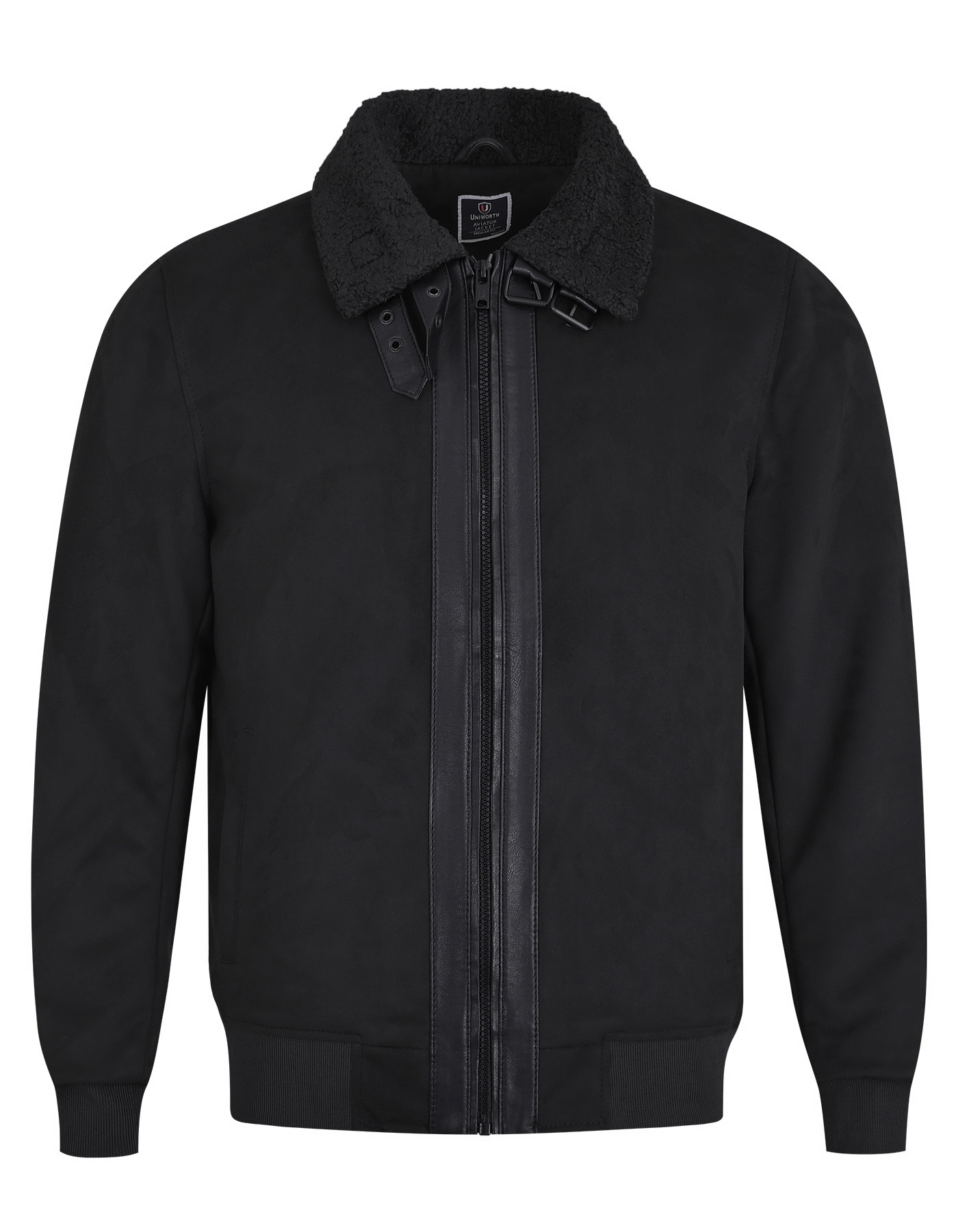 Shop Black Plain Aviator Jacket For Men