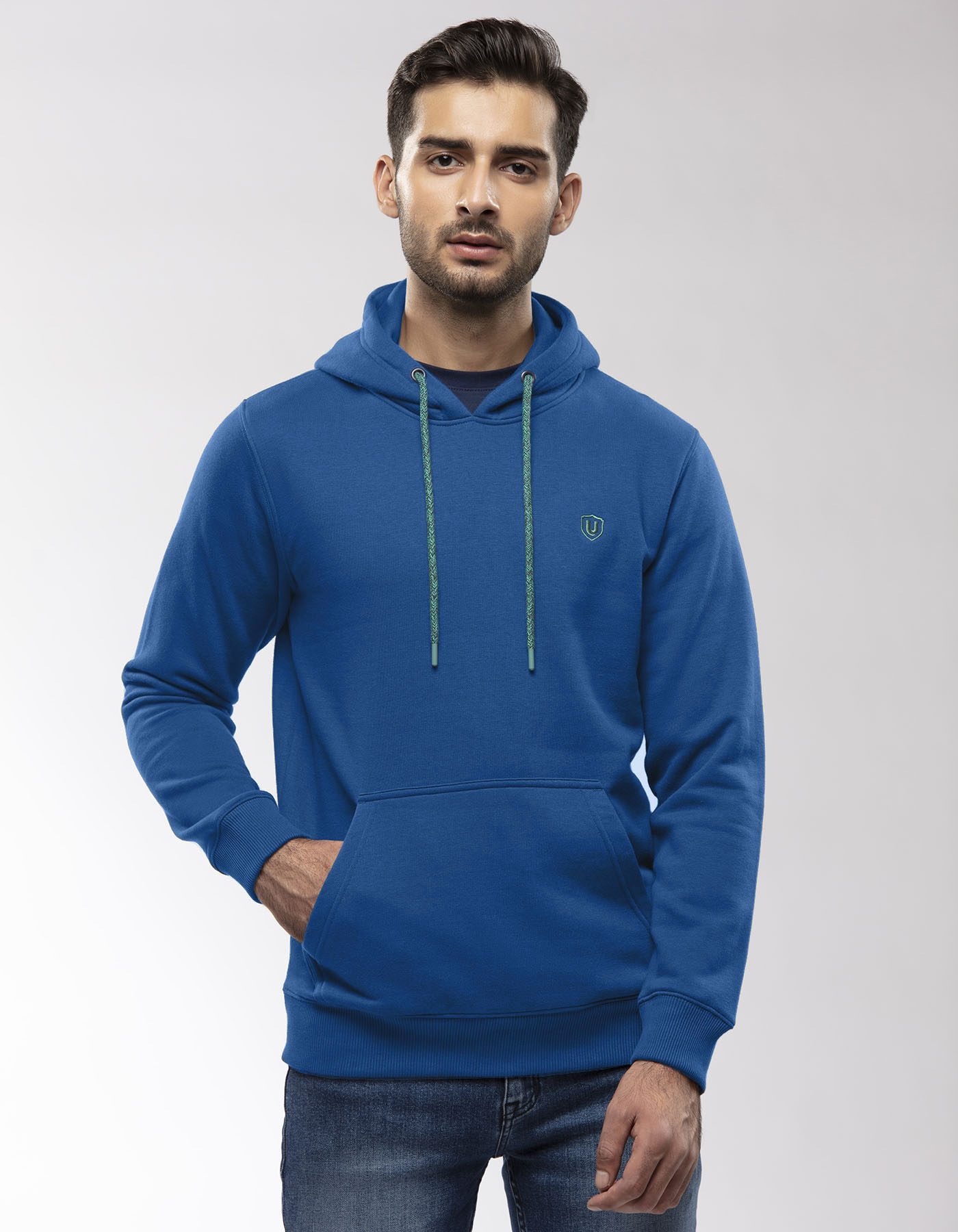 River Blue Pull Over Hoodie For Men