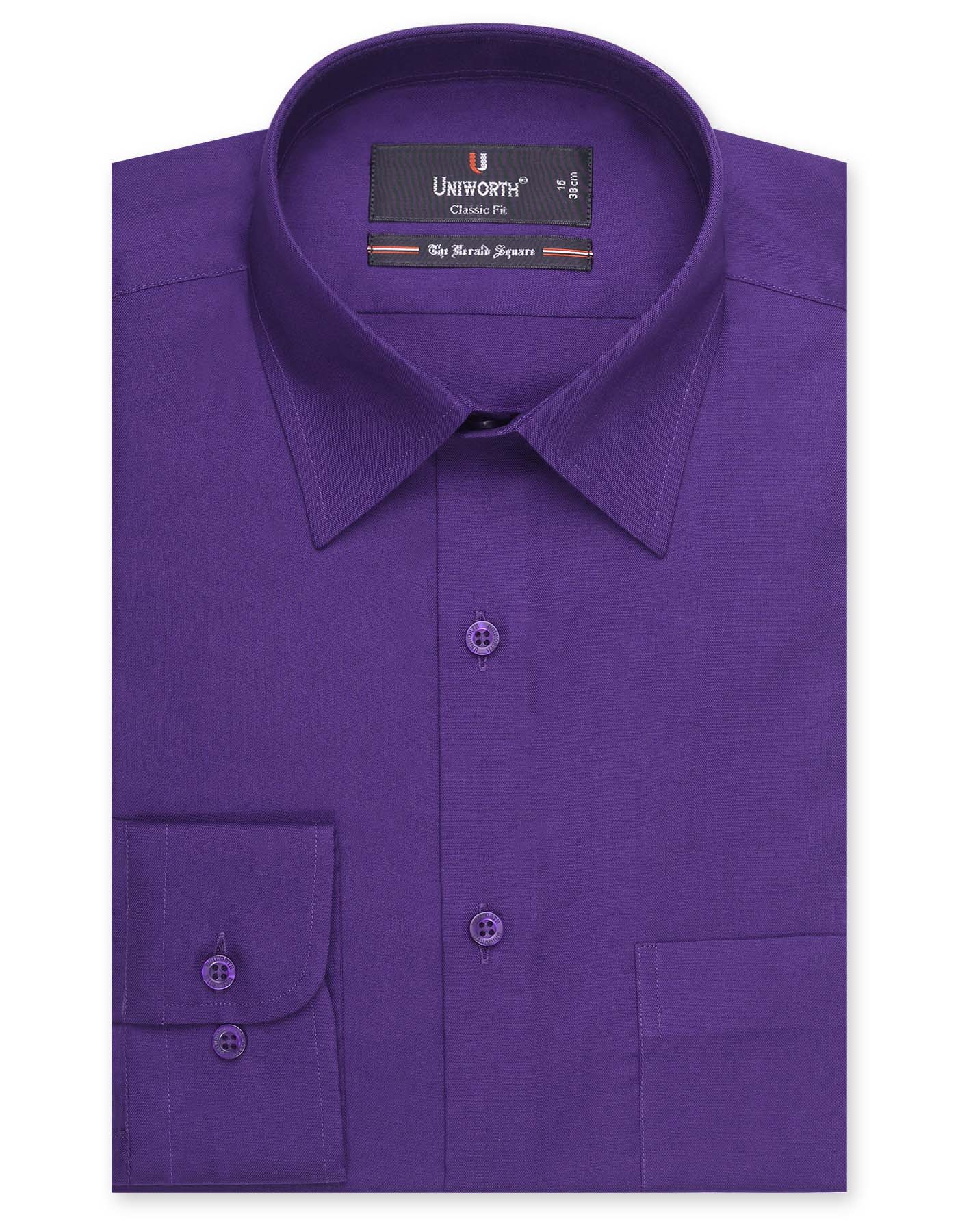 Plain Purple Regular Fit Shirt