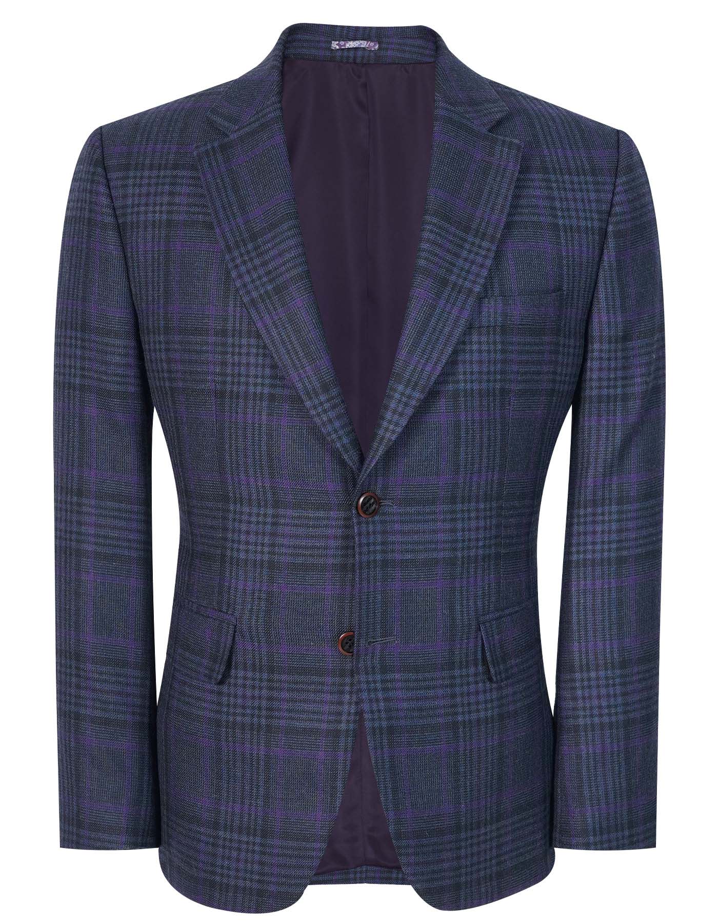 Purple Blazer Single Breasted Coat