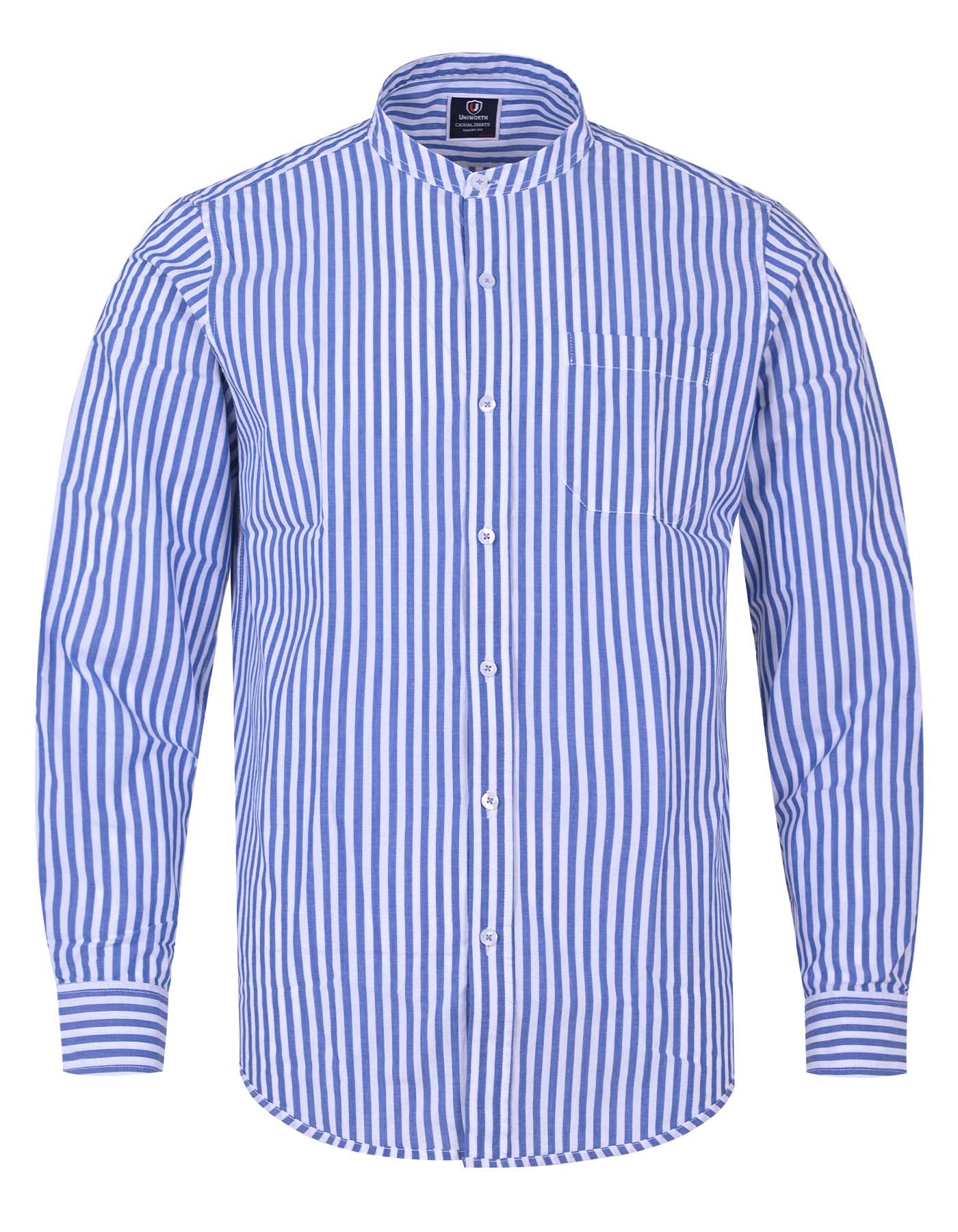 Sky White Stripe Casual Shirt for men