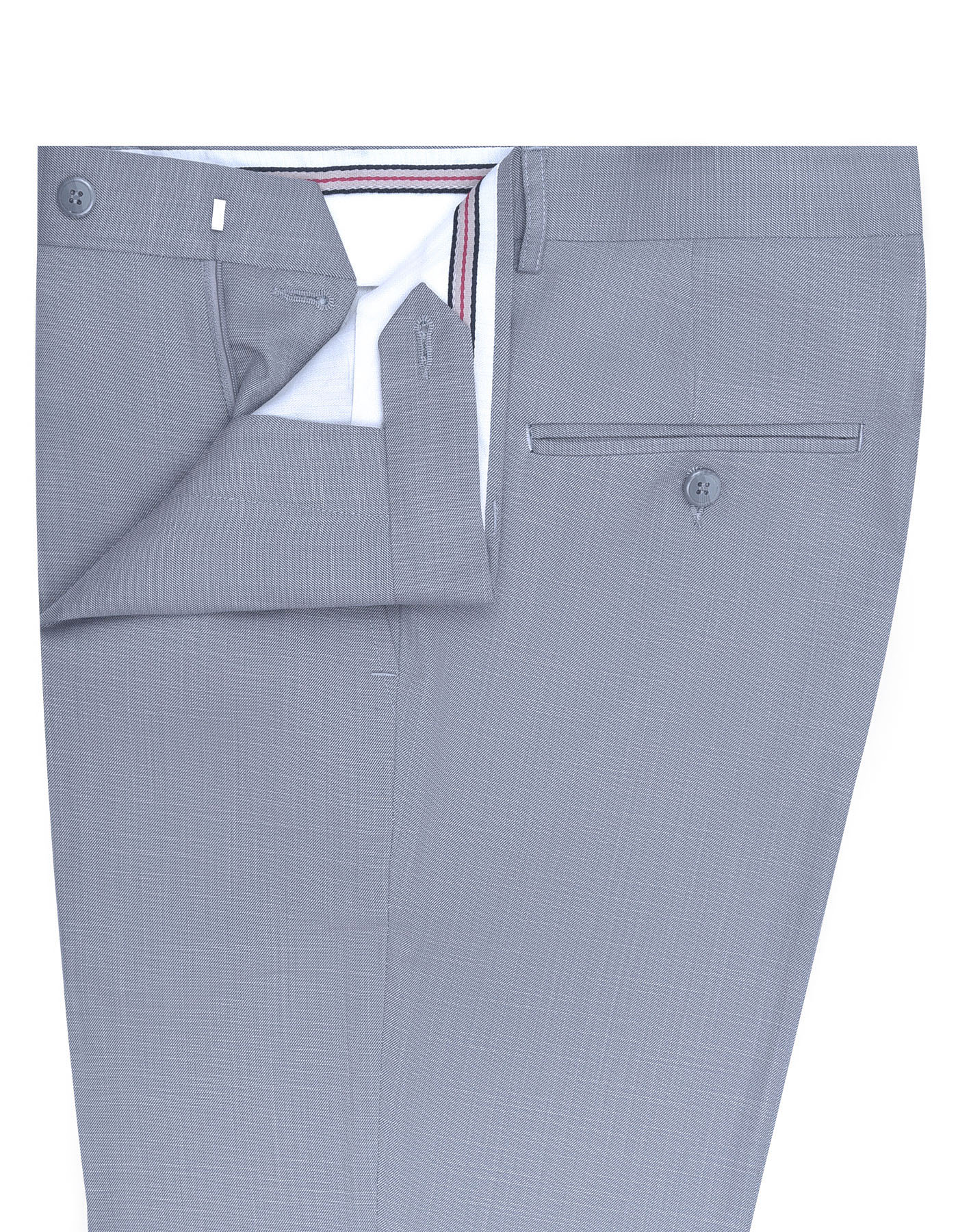 L Grey Texture Formal Trouser Tailored Smart Fit