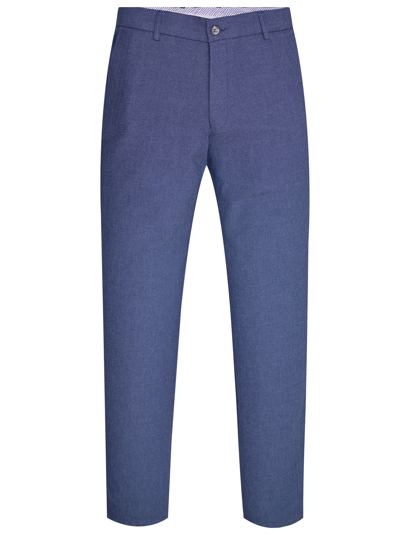 Blue Texture Cotton Trouser