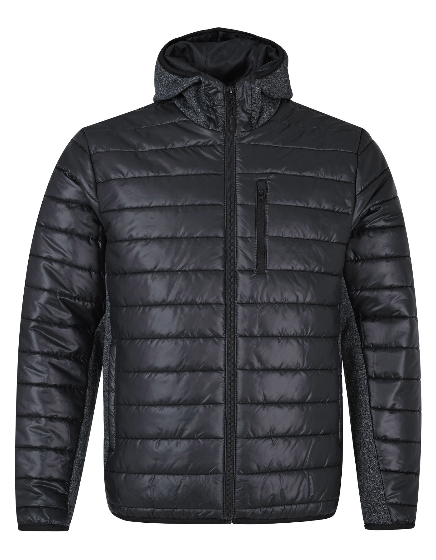Black Grey Hybrid Jacket For Men
