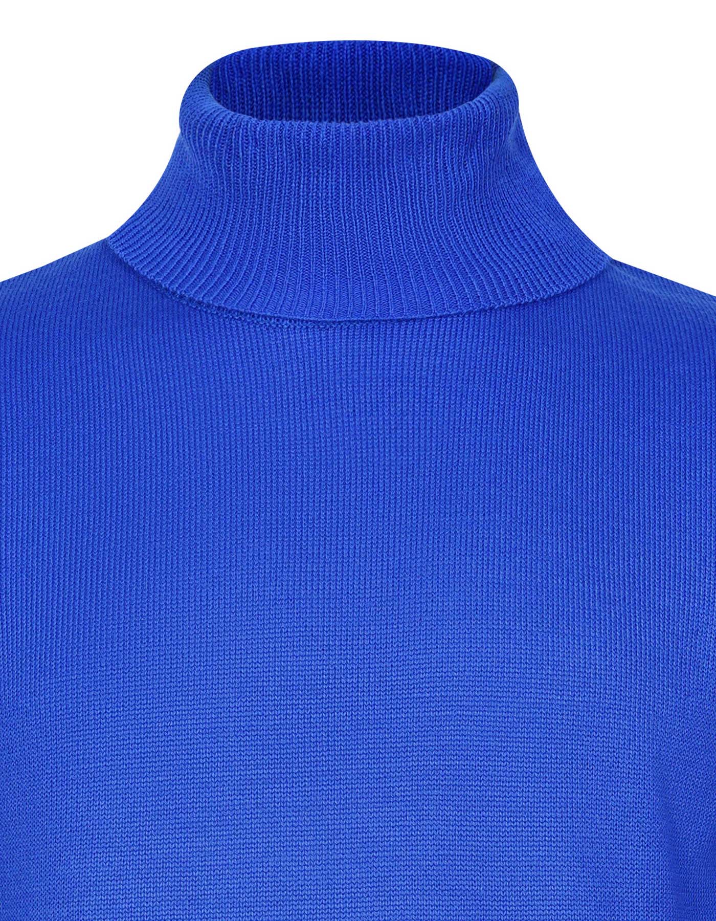 Mens Blue High Neck Sweater