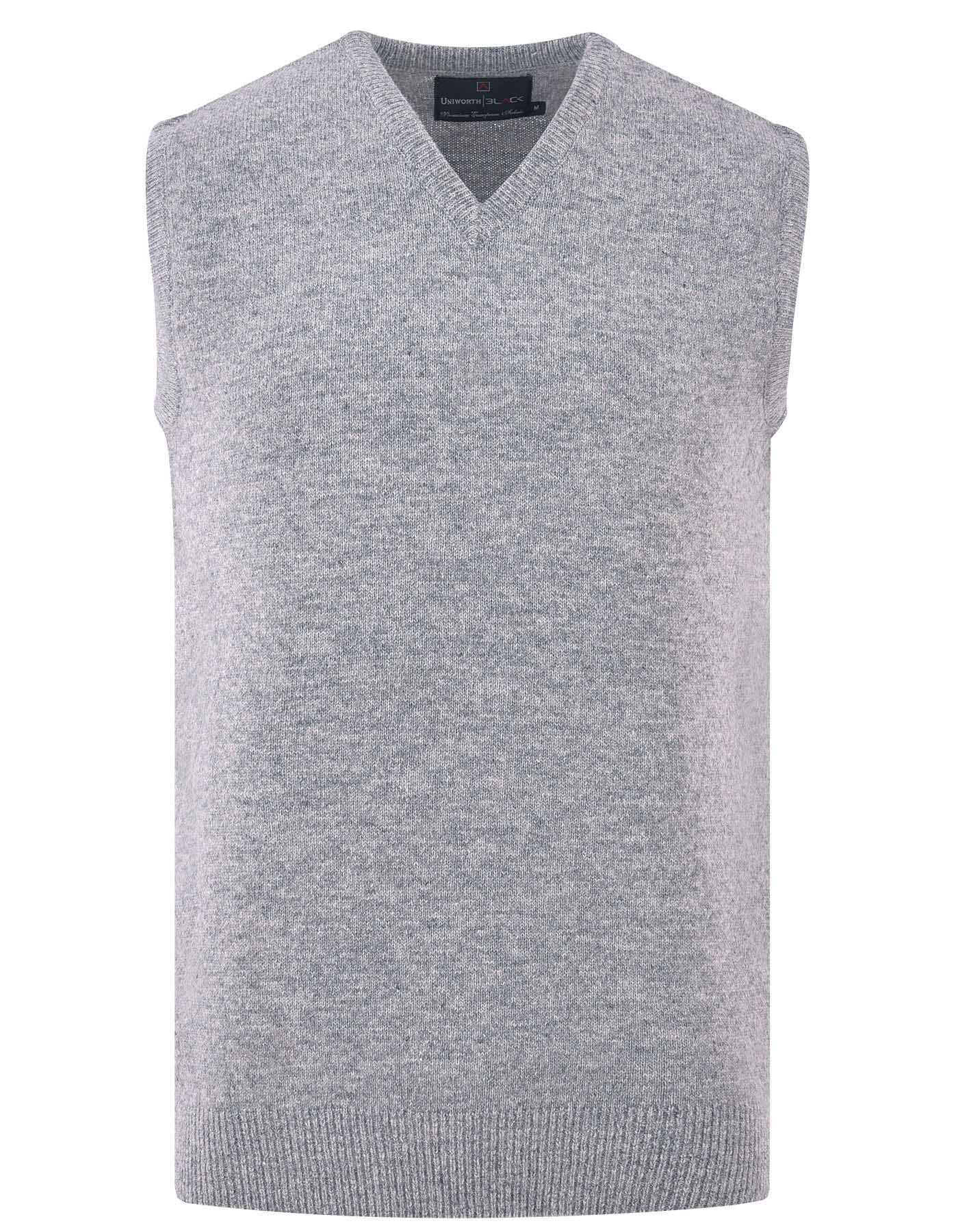 Grey Sleeveless Sweater For Men