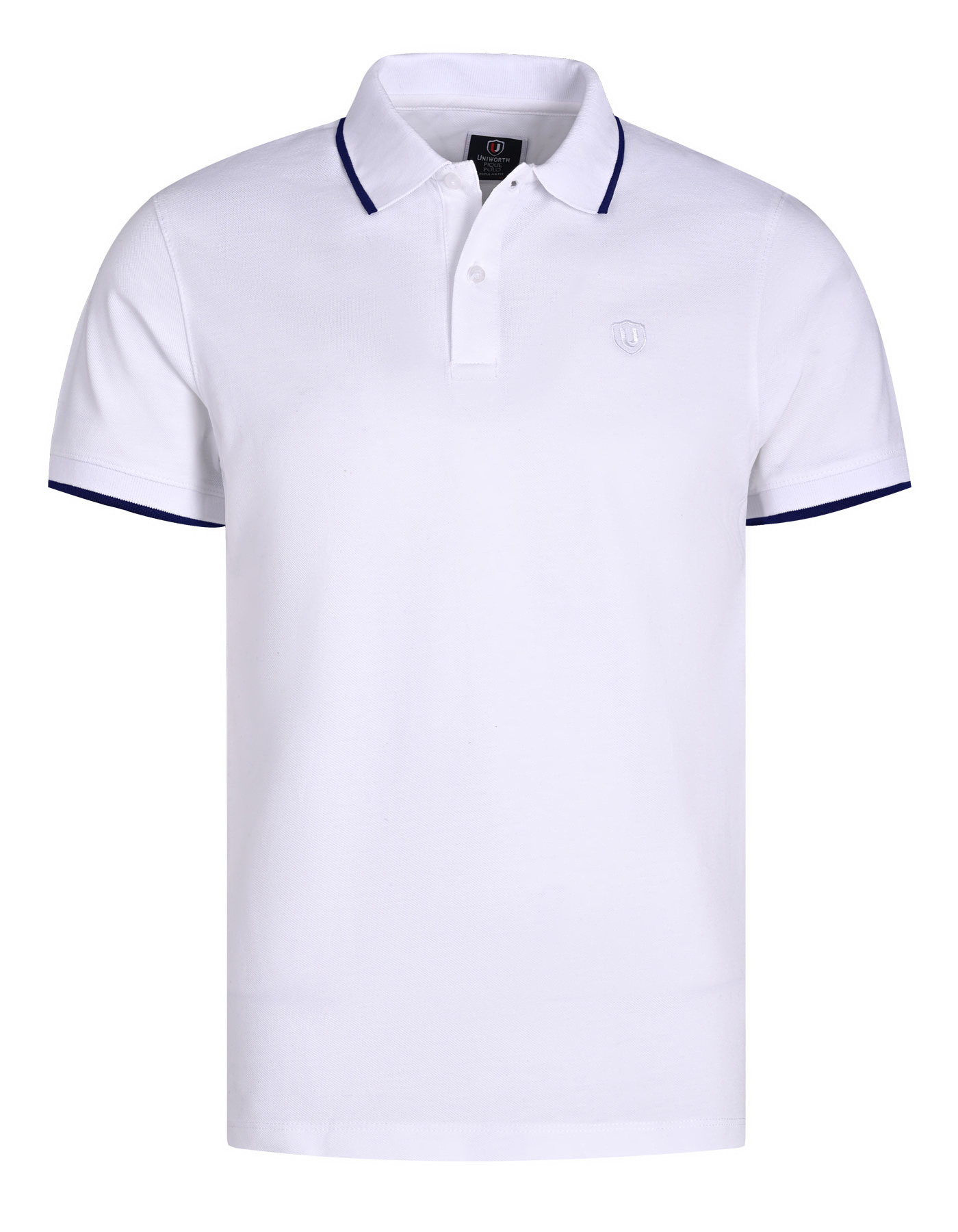 White Pique Polo Shirt For Men | Uniworth
