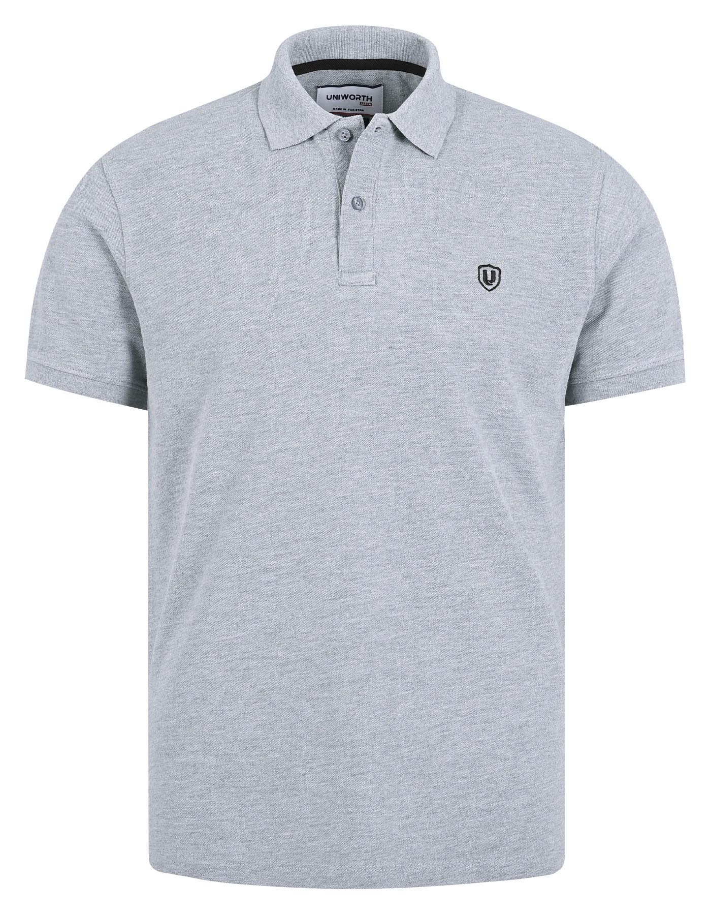 Grey Plain Cotton Polo Shirt For Men |Uniworth