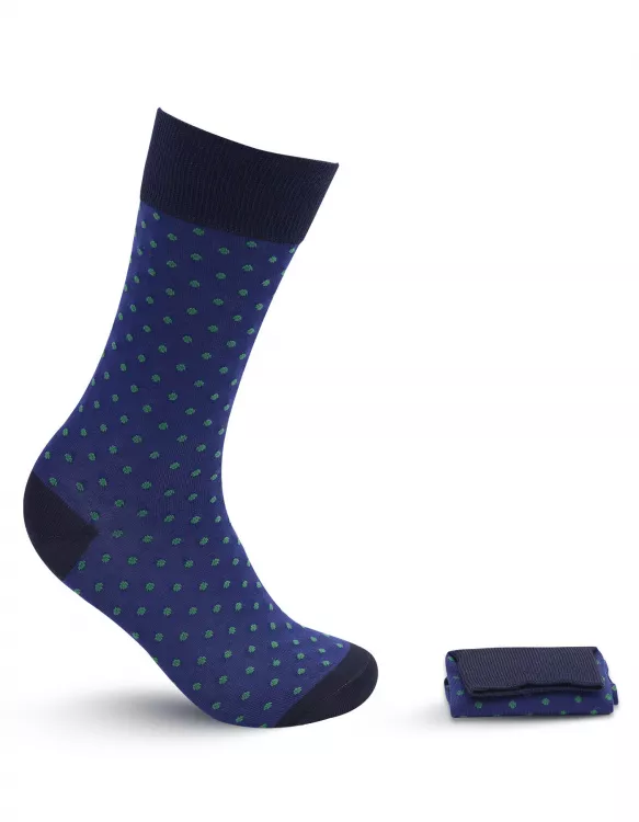 Blue/Green Doted Walkees Sock