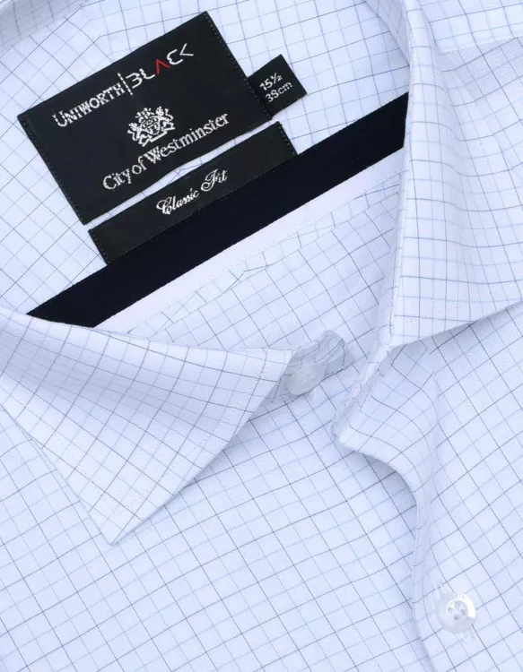 Check White/Navy Classic Fit Shirt