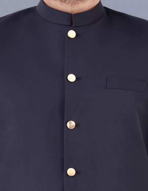 Navy Plain Waist Coat