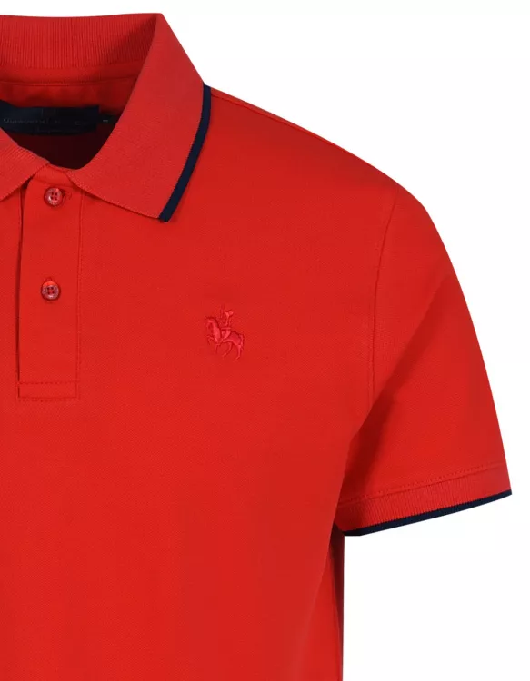 Plain Red Half Sleeves Polo-Shirt
