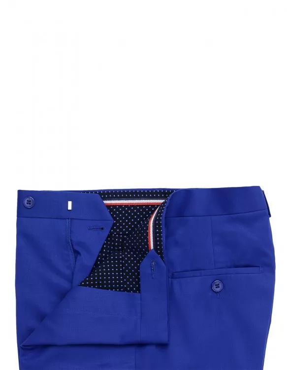 Royal Blue Plain  Classic Fit Formal Trouser