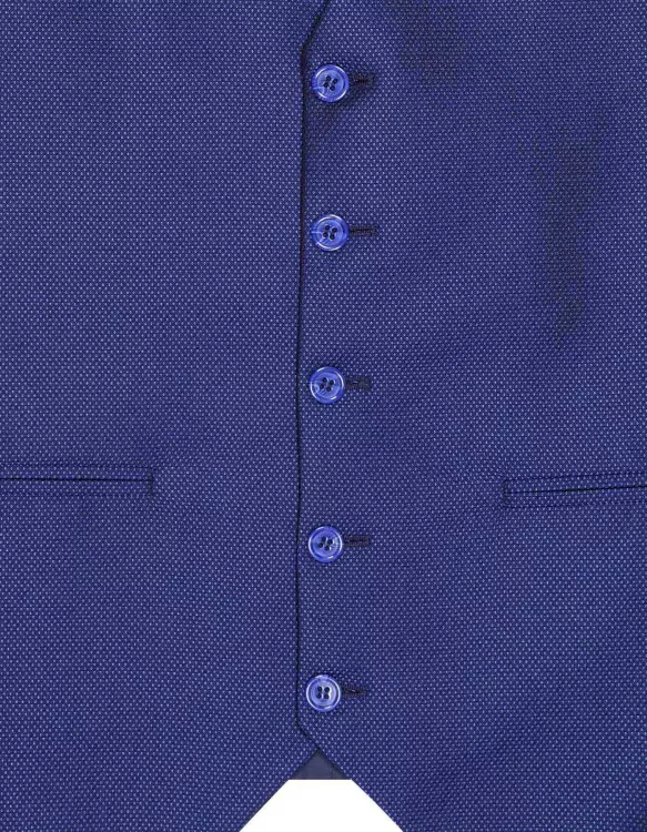 Royal Blue Texture Waist Coat W