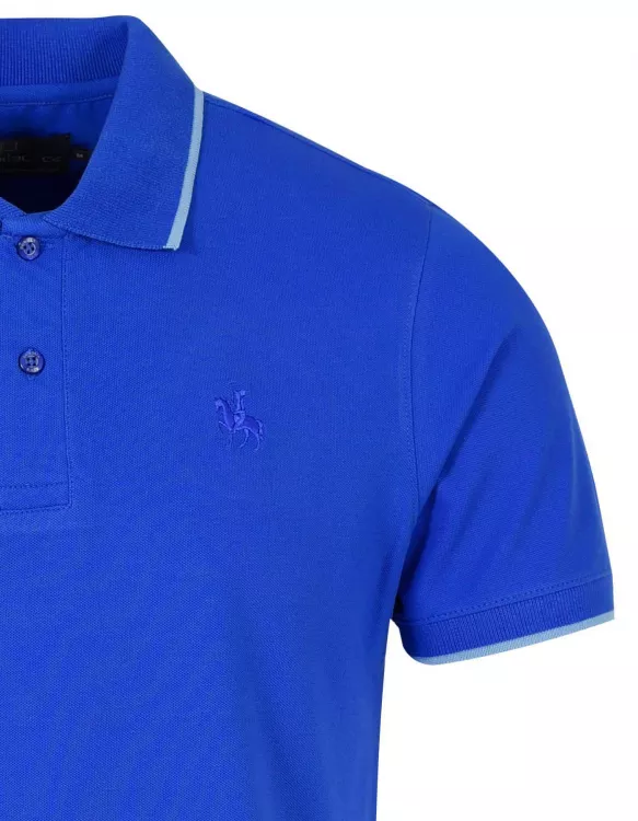 Plain Blue Half Sleeves Polo-Shirt