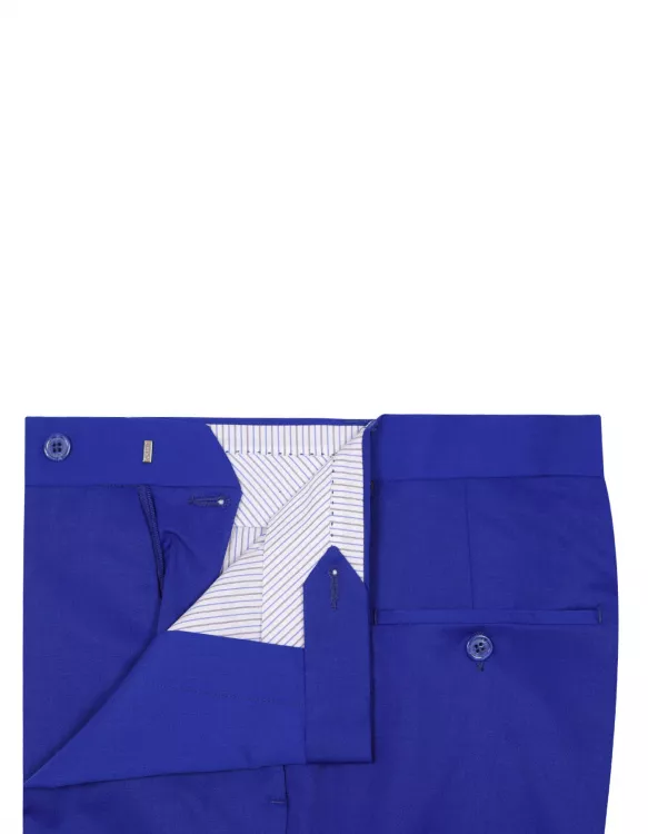 Royal Blue Plain Formal Trouser Regular Fit