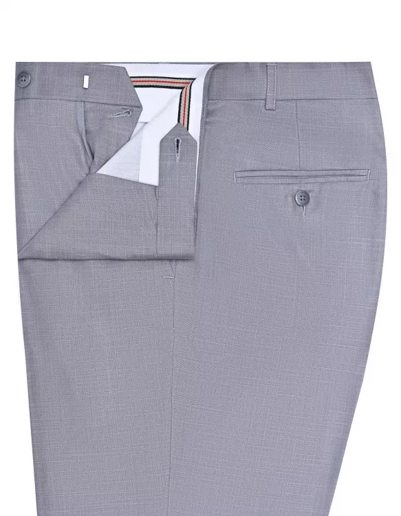 L Grey Texture Formal Trouser Classic Fit