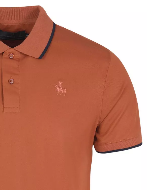 Plain Rust Half Sleeves Polo-Shirt