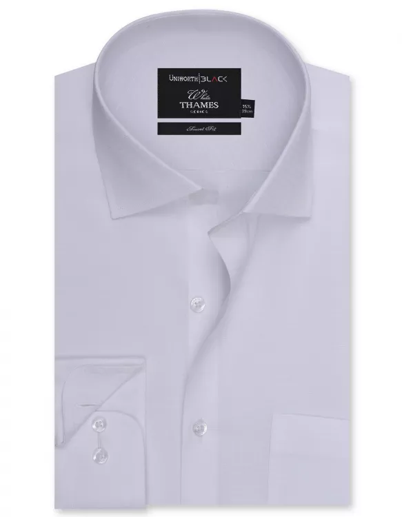 Self White Tailored Smart Fit Shirt