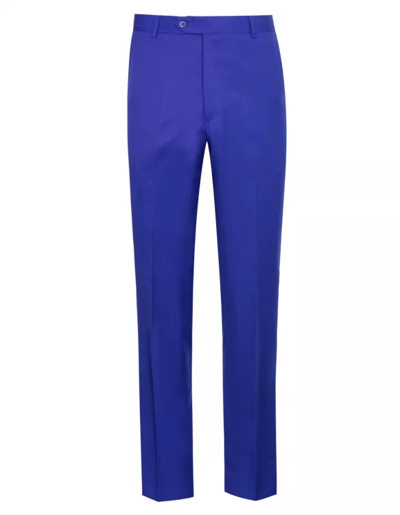 Royal Blue Plain  Classic Fit Formal Trouser