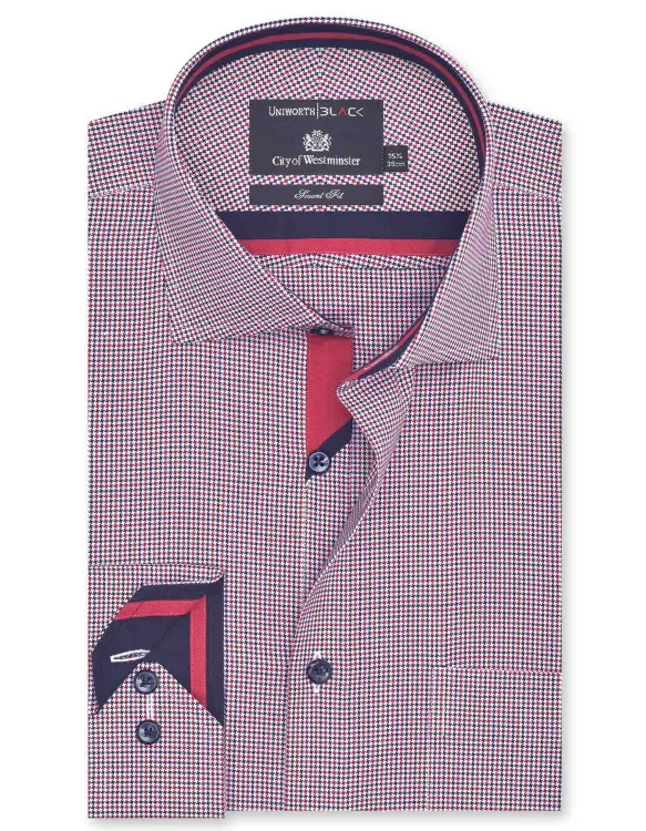 Check Red/Navy Smart Fit Shirt