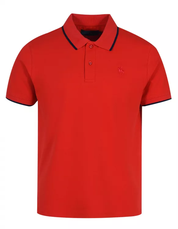Plain Red Half Sleeves Polo-Shirt