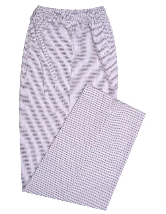 White/Maroon Cross Pocket Woven Pajama