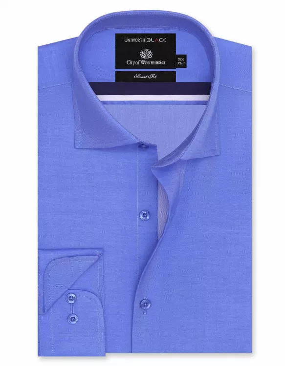 Plain Blue Smart Fit Shirt
