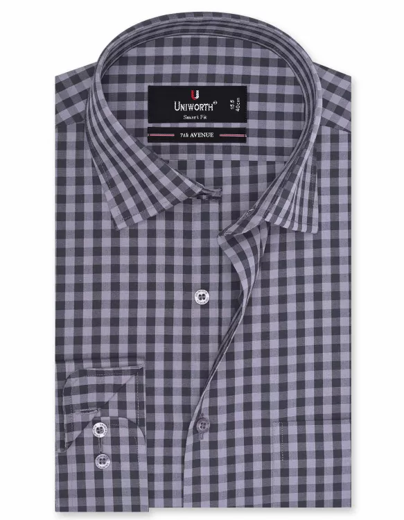 Check Black/Grey Tailored Smart Fit Shirt