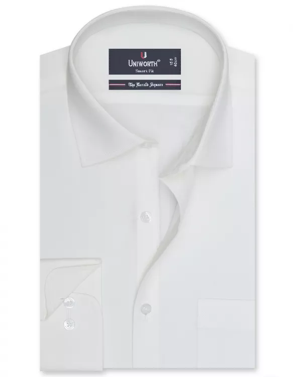 Plain Off White Smart Fit Shirt