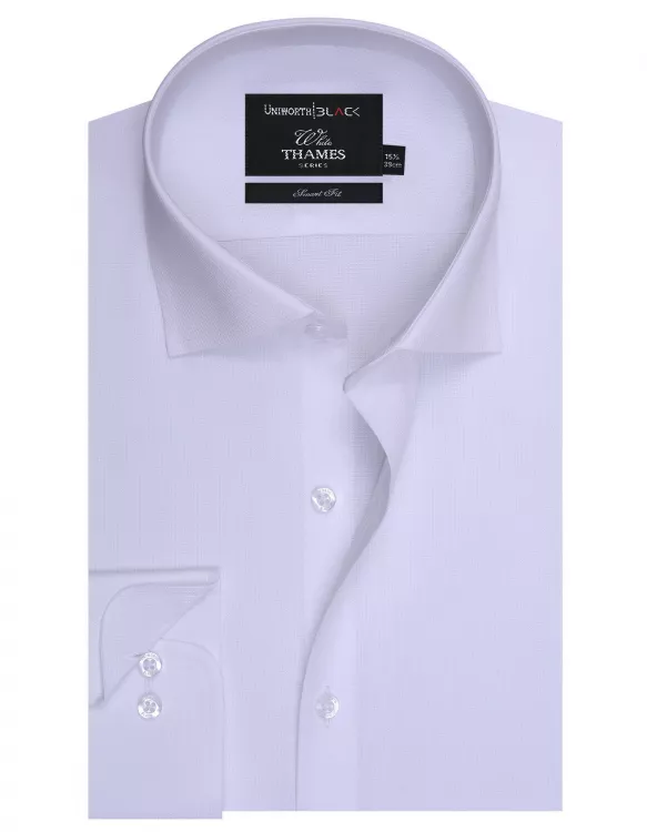 Self White Tailored Smart Fit Shirt